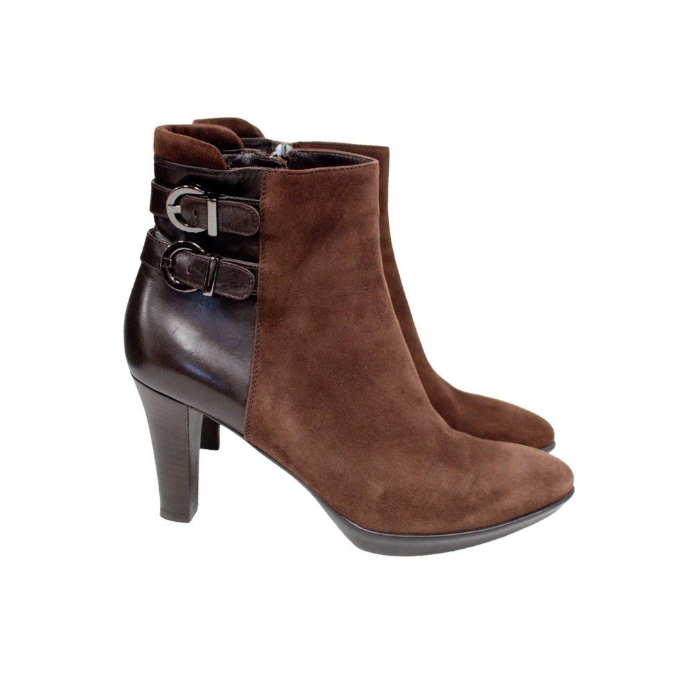 AQUATALIA Roma Brown Suede Leather Boots Size 8- MADE IN‎ ITALY